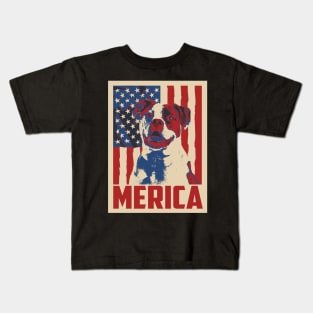 American Bulldog Merica 4th Of July Kids T-Shirt